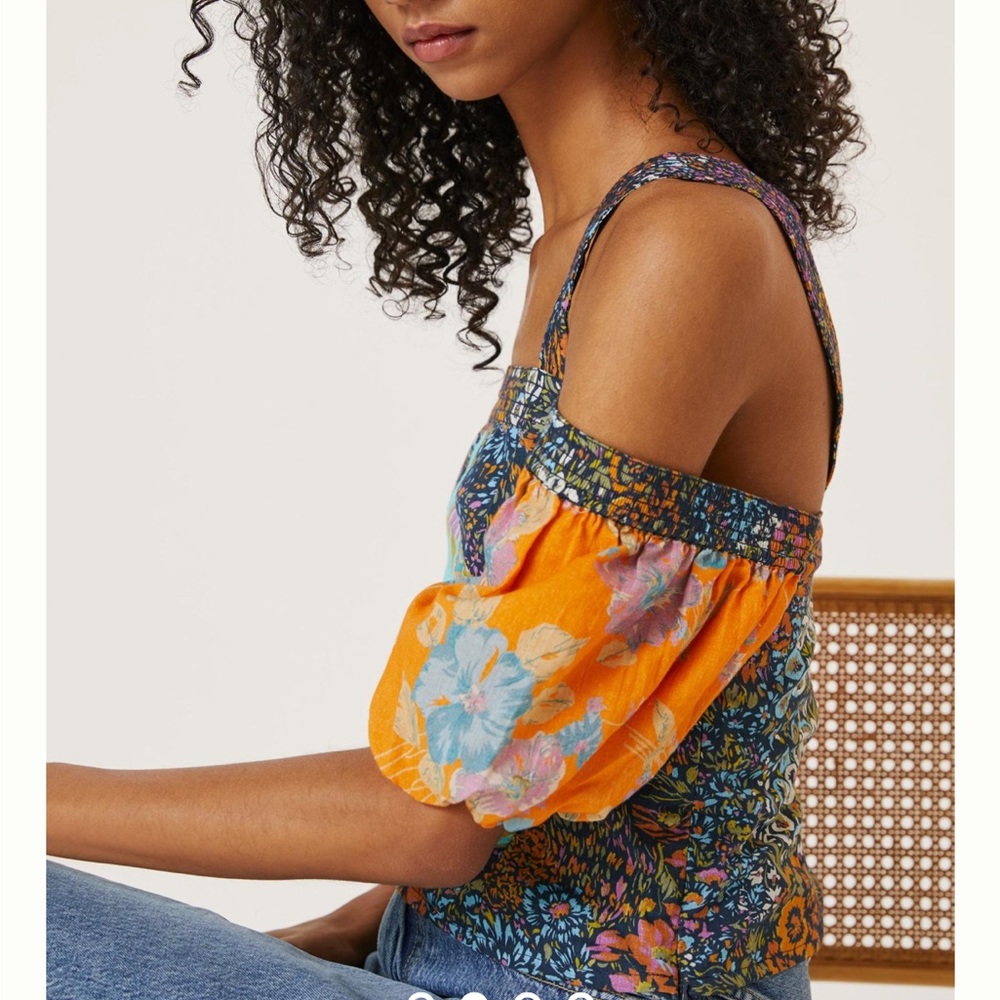 ✨ Anthropologie Patchwork Cropped Tank Sz L - Picture 3 of 9